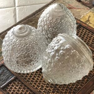 Vintage Textured Glass Light Shades